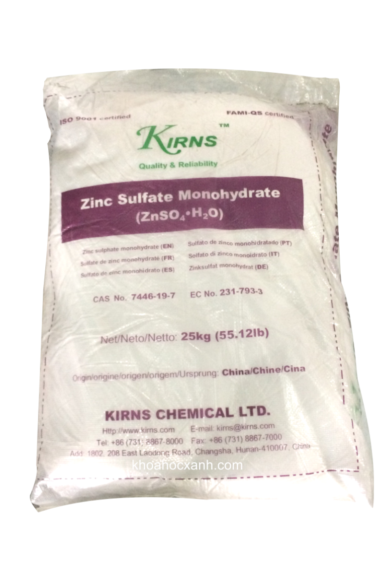 ZINC SULFATE Kẽm sulfate Công Ty TNHH KTCN Khoa Học Xanh